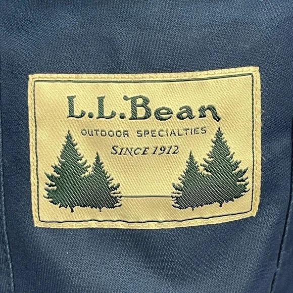 VTG LL Bean Travel Blazer Chore Field Jacket 50L Tall Cotton Canvas Coolmax Blue - Picture 4 of 15